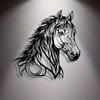 Horse Head Wall Decor Cutout metal Art Wavy Mane Room Decoration