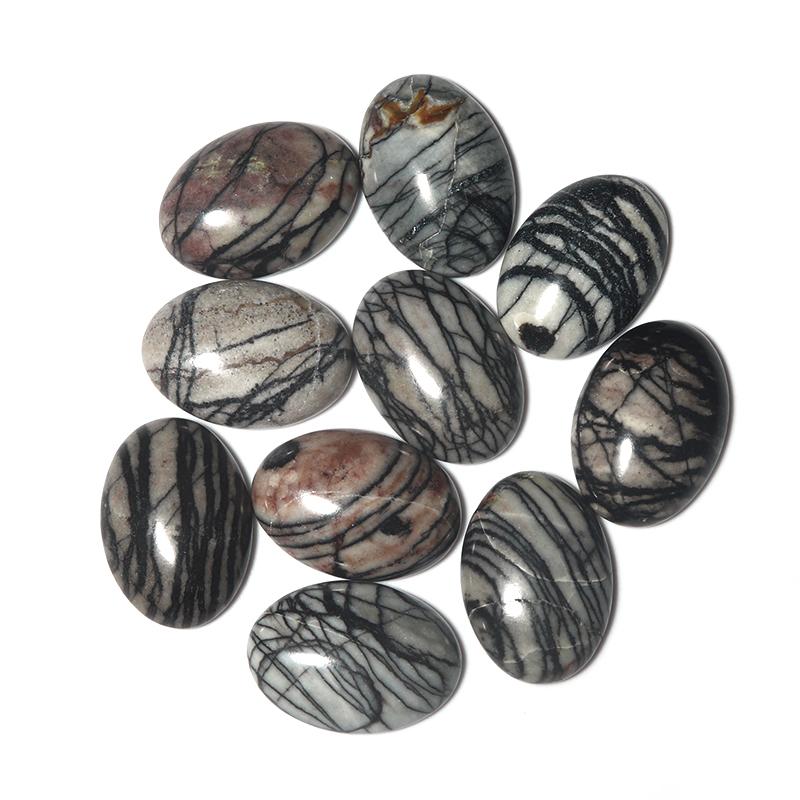 

2pcs18x15mm Natural Stone Cabochon Beads Agate Turquoise Flatback Shape DIY Cabochon Setting Beads For Jewelry Making Finding