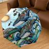 1PC Whale Ocean Automatic Open/Close Umbrella with Windproof, 8-Rib Sturdy Canopy, Durable Ribs, Fashionable Design, Outdoor Accessory, Fun Prin, Holi