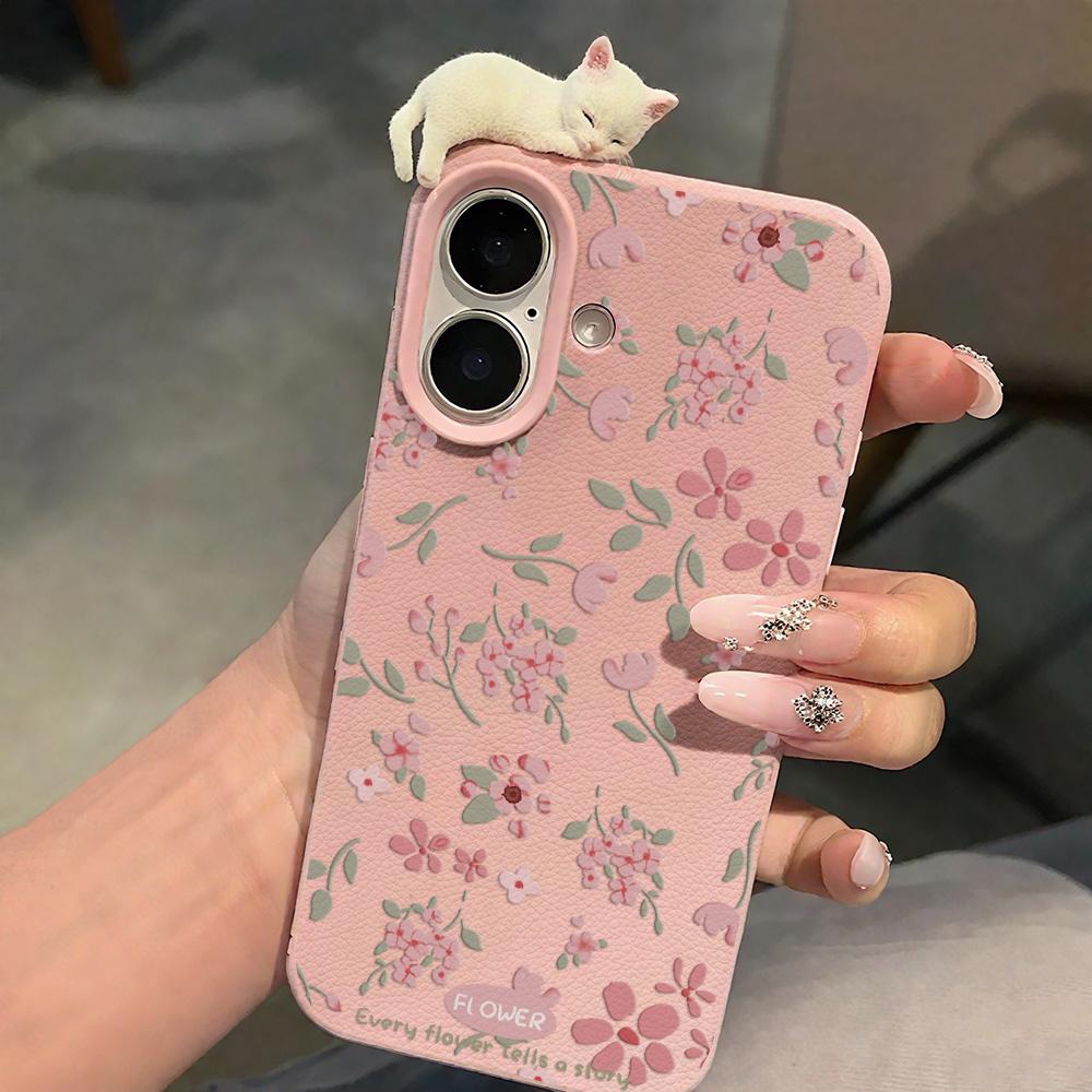 3D Phone Case for iPhone 11 13 17 Pro Max 17 Air Case iPhone 13 15 16 Pro Max 12 14 Pro Max 14 15 Plus Cute 3D Kitten Cartoon Leather