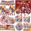 New The Amazing Birthday Party Decorations Digitaled Circus Tableware Set Plates Banner Tablecloth for Baby Shower Supplie Gifts 5