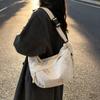 Washed anti-wrinkle messenger bag women's autumn and winter fashion single shoulder large capacity messenger class commuter dumpling bag