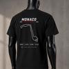 Monaco Grand Formula Racing Circuit Track Map T-Shirt Motorsport Gift Tee For F1 Track Fans Shirt Gift for Him Outline Shirt Car Enthusiast