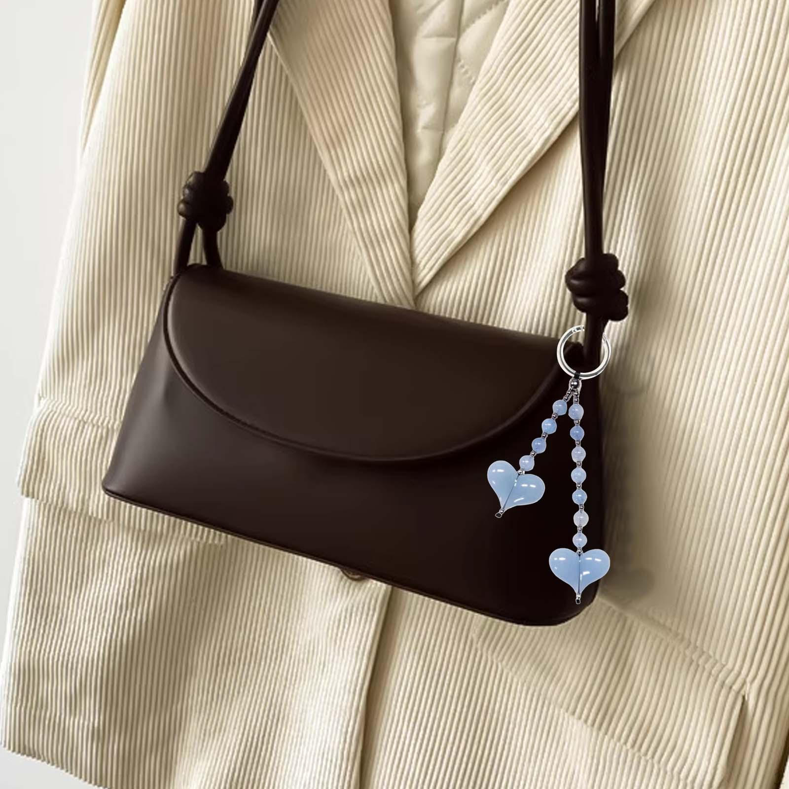 

Брелок из бисера, украшение для рюкзака, портативное милое подвесное украшение, декоративная подвеска на день рождения Blue