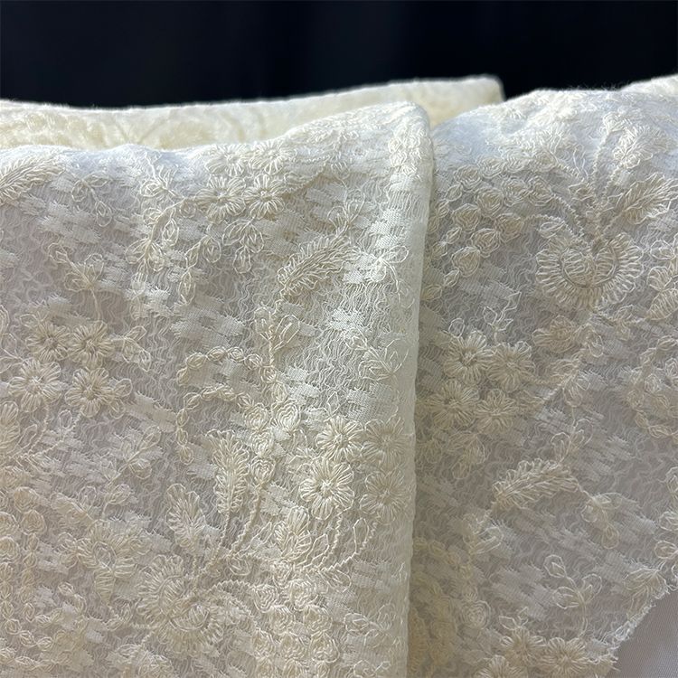 High-end Heavy Industry's Embroidered Vintage Lace Fabric Can Be Used for Wedding Dresses Formal Gowns Designer Clothing Fabrics