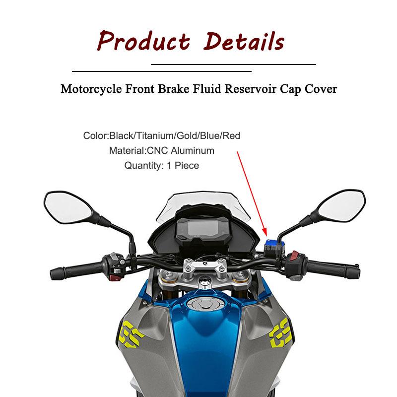 CNC Front Brake Fluid Reservoir Oil Cup Cap Master Cylinder Cover For BMW G310GS G310R G310 R GS G 310R 2017-2023 Motorcycle
