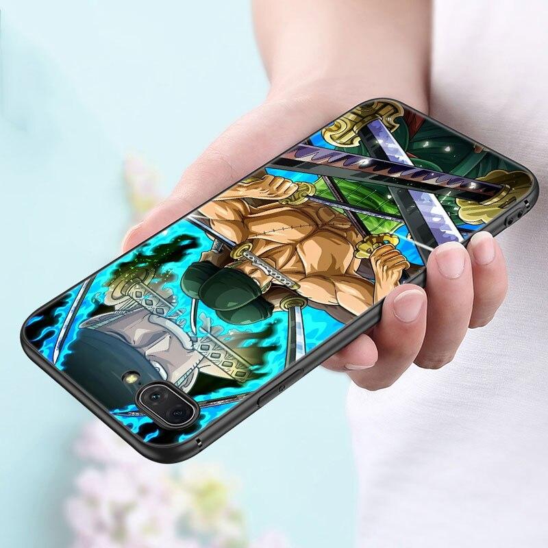 Anime Roronoa Zoro Handyhülle für Apple iPhone 14 13 12 Mini 11 Pro Max 7 8 XR X XS 7 8 Plus SE 2020 2022 Schwarze Softcover
