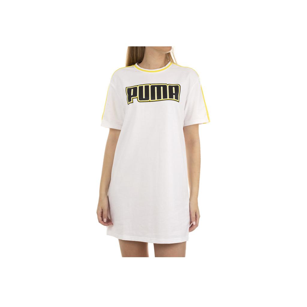 Puma Breathable Round Neck Casual Short Sleeve T-Shirt Women Tops White 579534-02