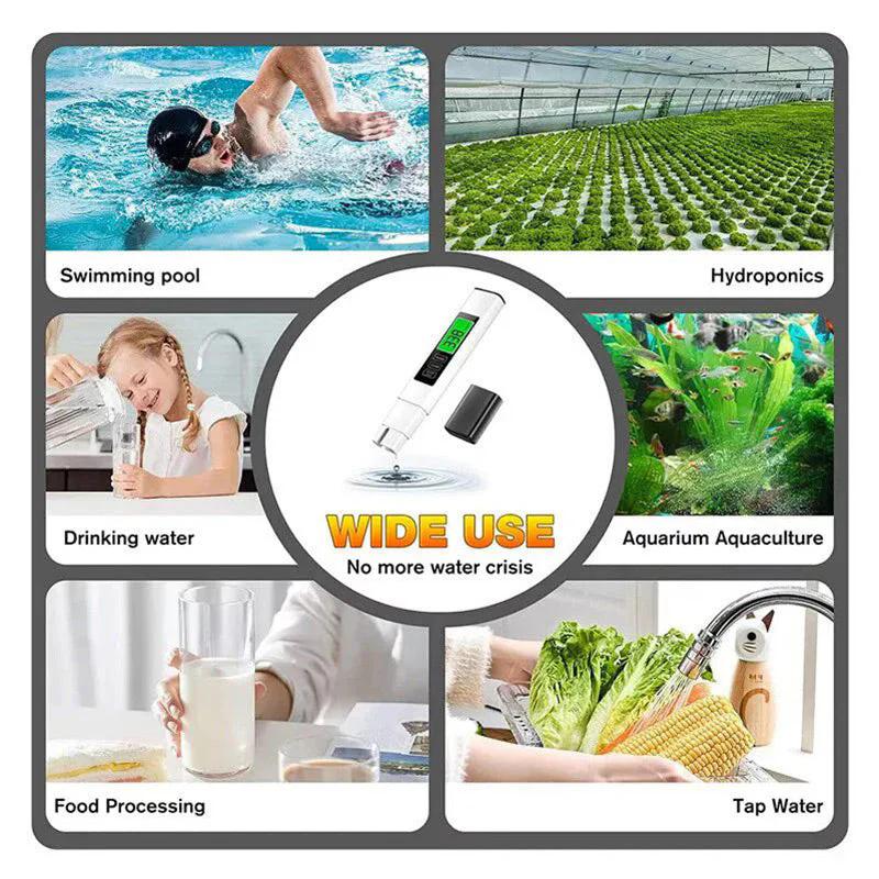 Multi-functional Water Quality Test Pen Water Quality Detection Pen Household Drinking Water EC Meter 2in1 TDS Test Meter