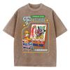 Express Your Feelings Draw A Clown Washed Retro Men Tshirts Fashion Street Breathable T Shirts Loose Cotton Tee Clothing T-Shirt