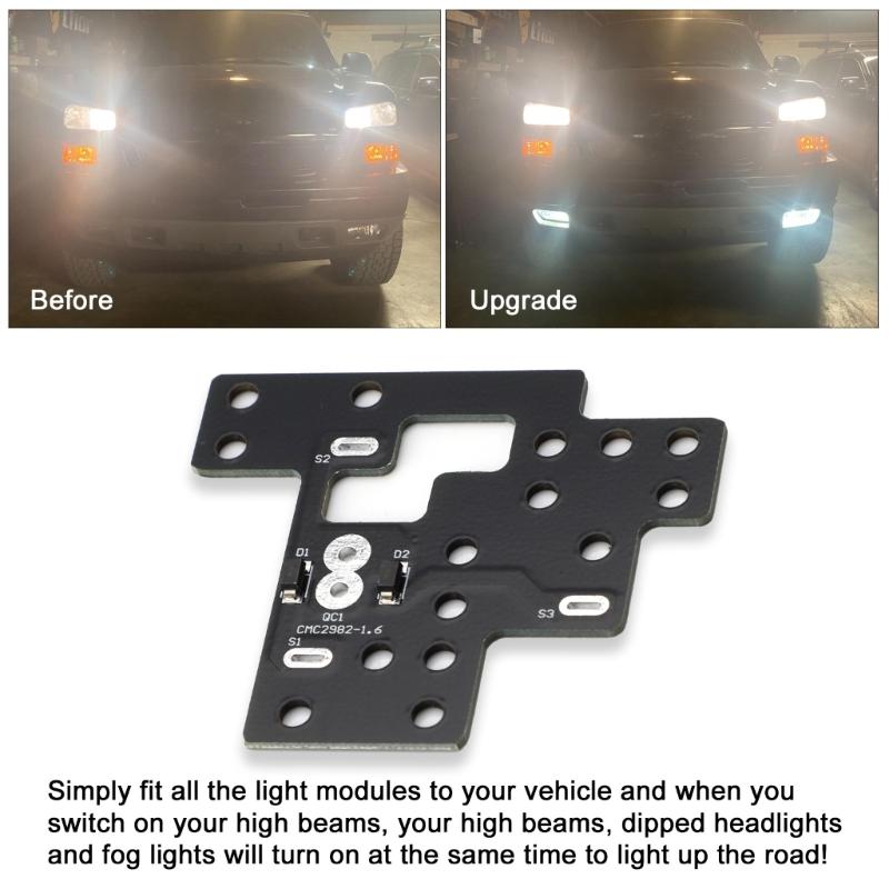 Upgraded Fog Lights & Low Beams Stable & Long Servcie Lighting Modules GMALO37 Replacement Advanced Light Control
