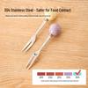 Festive Ceramic Christmas Tree Fruit Fork Set for Kids and Home Décor