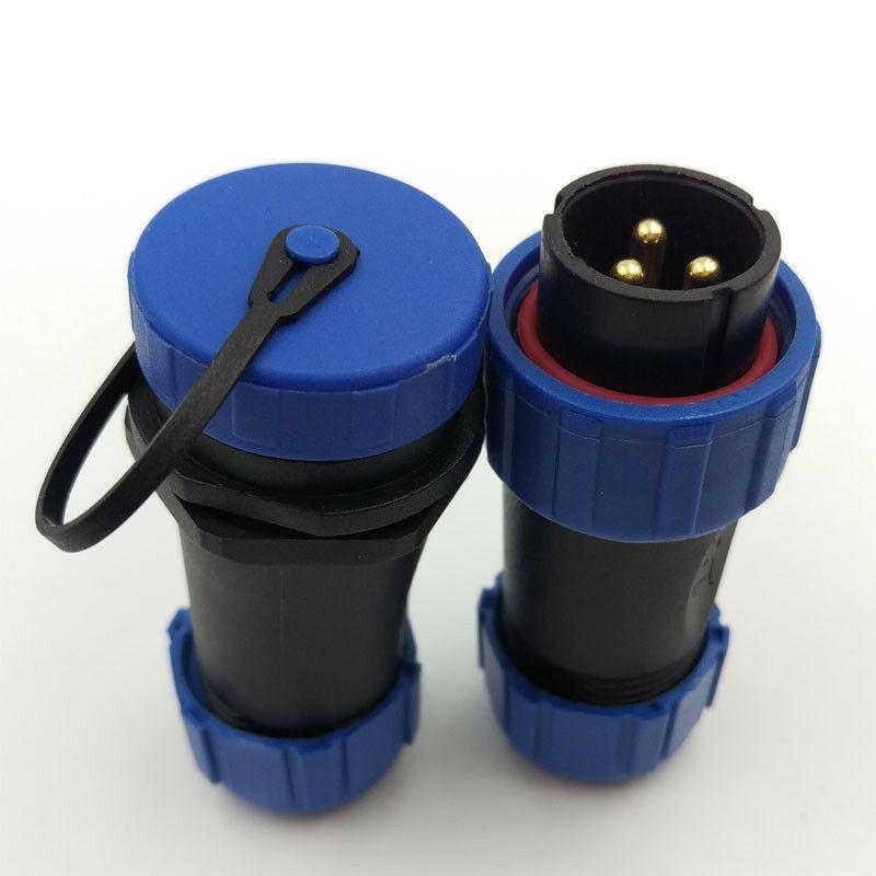 3Pin Cable Connector AC 1500V Mount Pair Waterproof