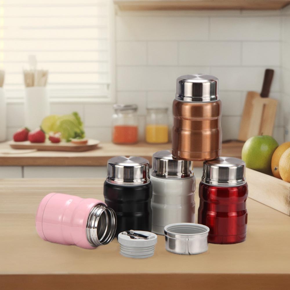 Stal nierdzewna 750 ml Termiczny Słoik na Żywność Duża Pojemność Niełamliwy Izolowany Pojemnik na Żywność ze Łyżką Słoik na Zupę Pracowniczy