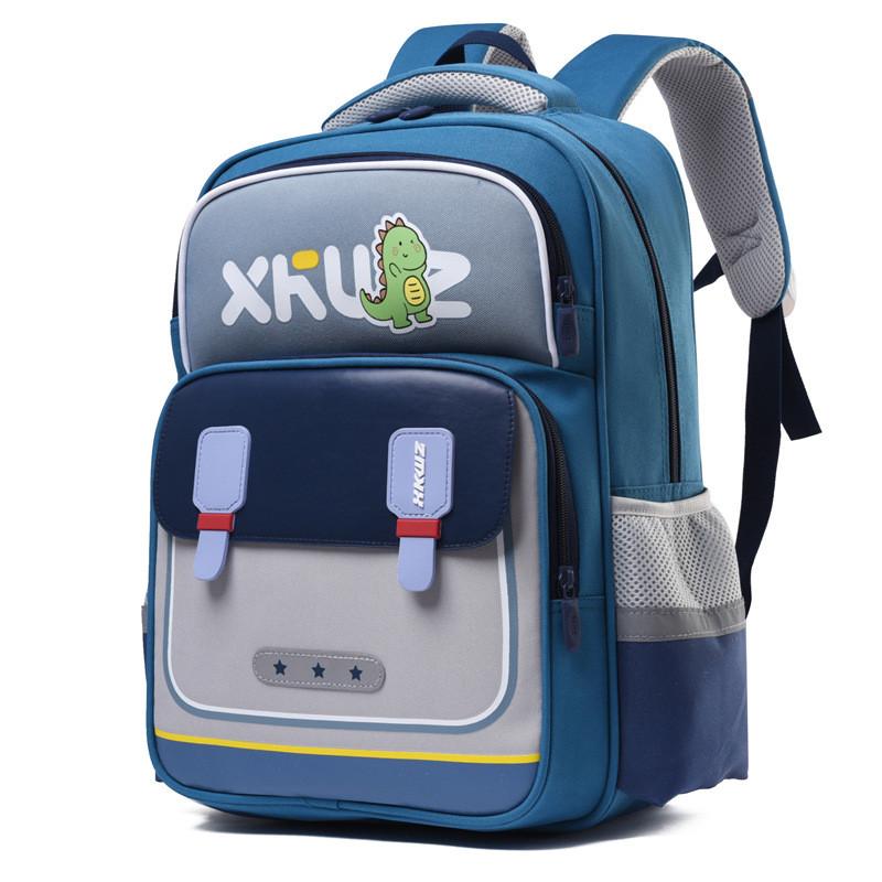 

Durable Oxford Fabric School Backpack For Kids With Cartoon Print Design And Comfort Green