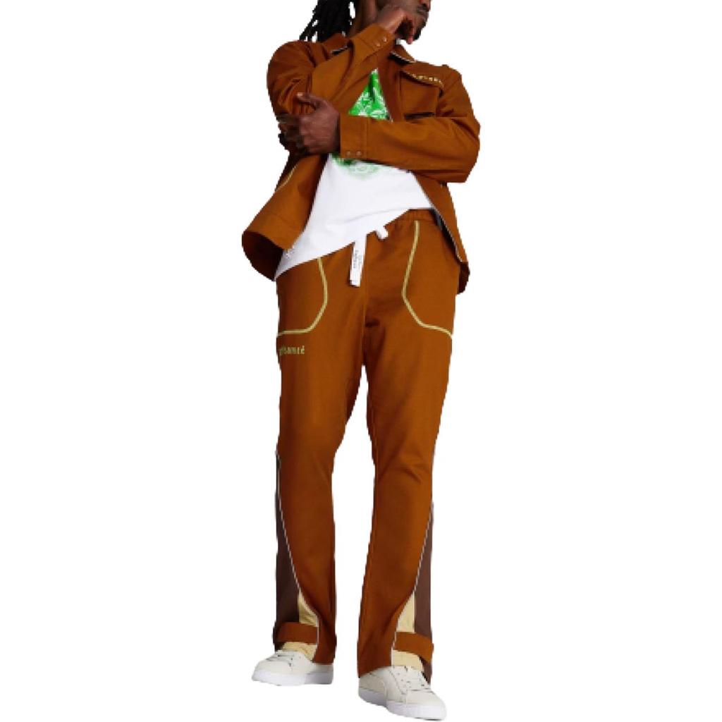 Puma Lafrance Mid-Waist Drawstring Slim Flare Casual Pants Men Bottoms Chestnut-Brown 622827-01