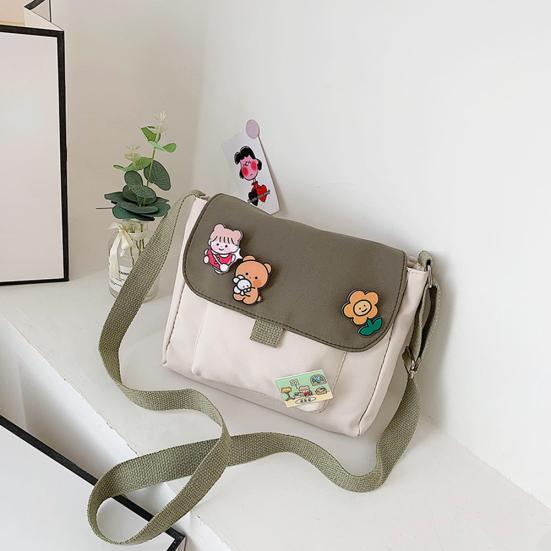 Женская милая прочная холщовая сумка через плечо в стиле ретро большой емкости чёрный — фото 6