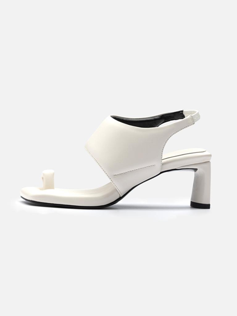 Then Summer Toe Sandal Heels / White