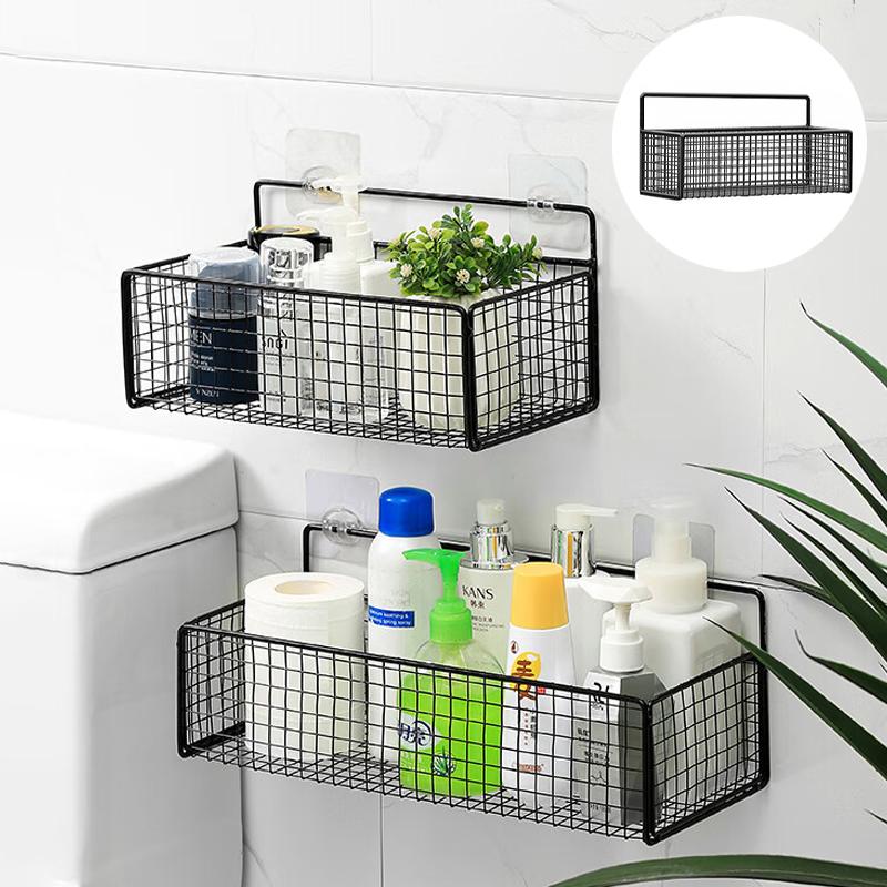 Wohnzimmer Schlafzimmer Küche Aufbewahrungsregal Badezimmer Wandmontiertes Aufbewahrungsregal (Kein Bohren erforderlich)