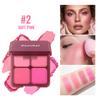 4 Color Matte Cream Blush Highlighter Palette Pink Peach Expanding Color Natural Water Light Blush Rouge Portable Face Cheek Tin
