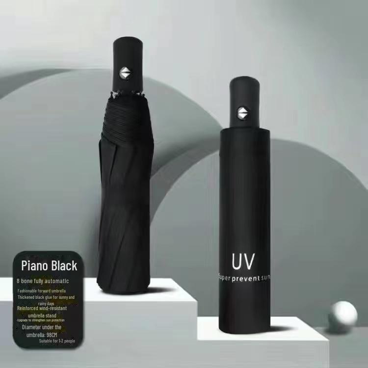 Automatic UV Protection Umbrella: Enlarged, Thickened, Reinforced, Sunny & Rainy Dual-Use for Students, Women, and Men
