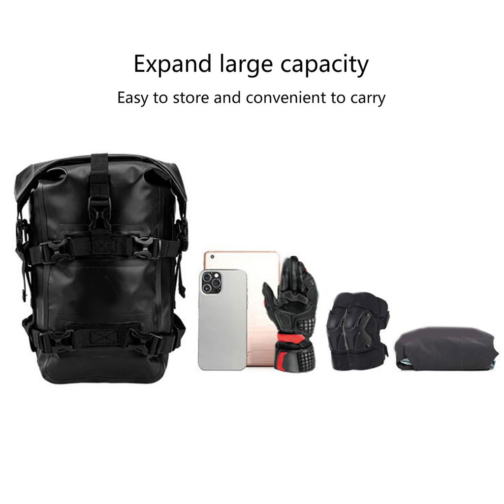 High Capacity 8L Motorcycle Bumper Mountable Dry Bag Offering Abrasion Resistant Material for Tool Storage Needs