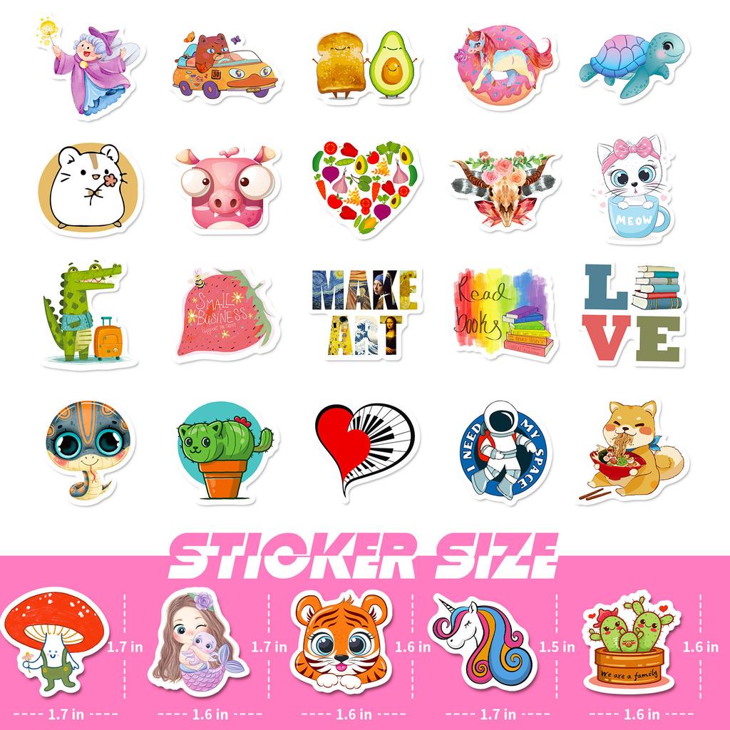 100 Kleine Größe 4cm Neue Tier Mix and Match Aufkleber Seestern Cartoon Niedliche Tier Mix and Match Aufkleber