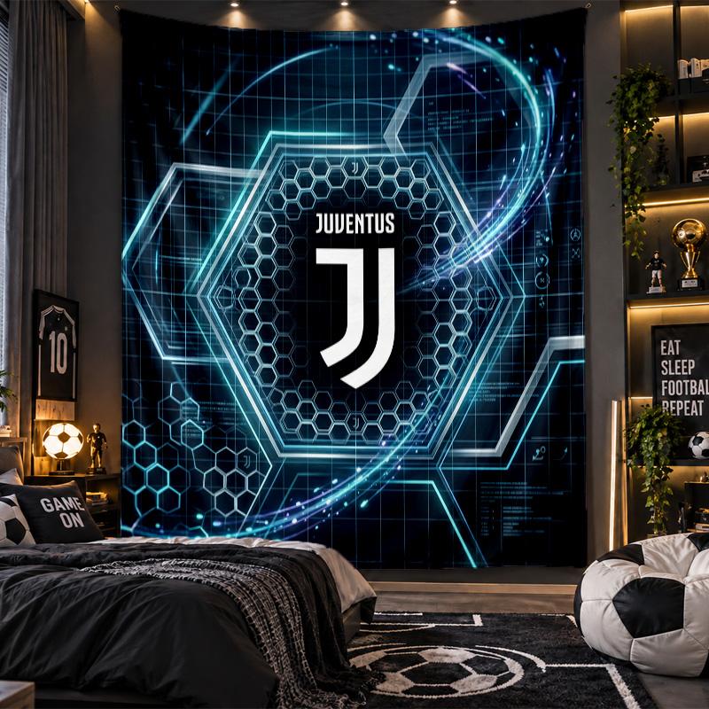 Arazzo da Appendere a Parete Tessuto Stampato Juventus FC per Soggiorno Camera da Letto Decorazione per la Casa