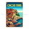 Cinque Terre Italy Vintage Travel Advertising Print Metal Sign Create Printing Cinema Decoration Plaques Tin Sign Poster
