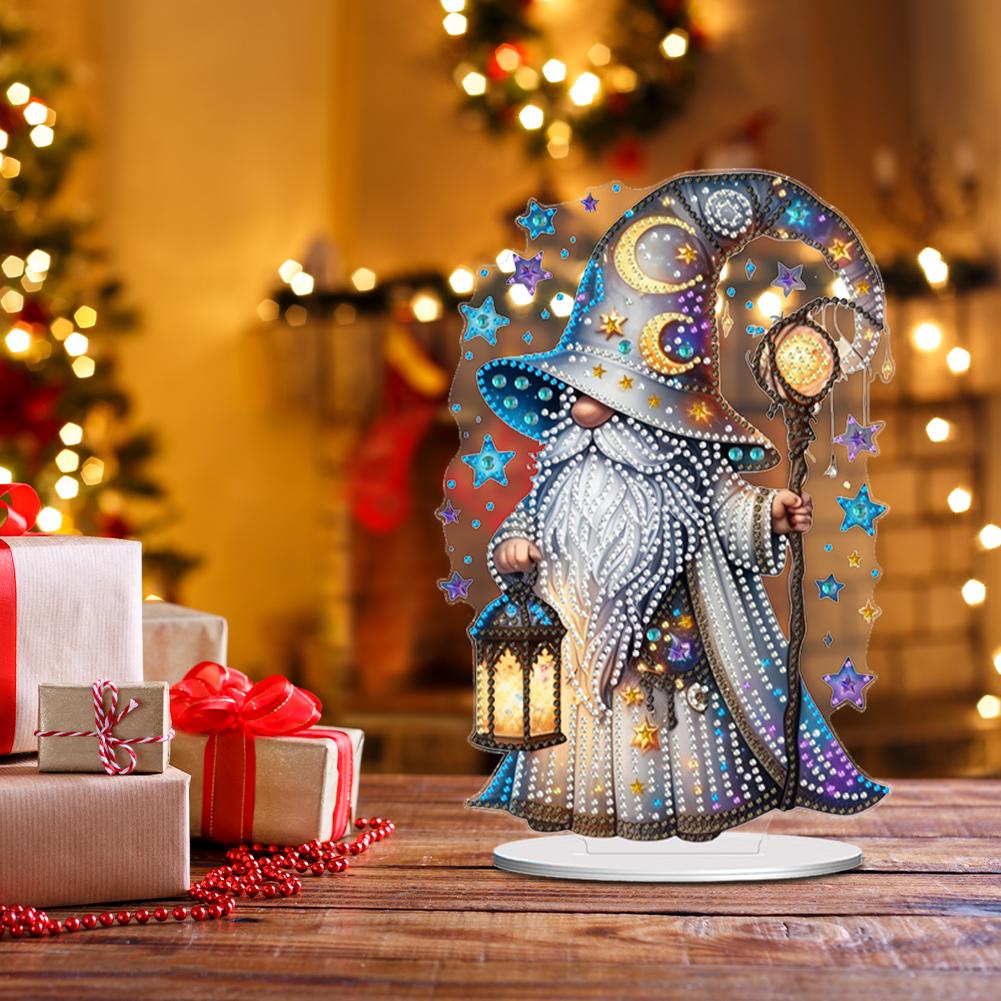 Gnome Table Top Diamond Painting Ornament Kits 5D DIY Diamond Art Tabletop Decorations Diamond Painting Desktop Decorations