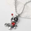 Halloween Gothic Curse Doll Necklace Cartoon Dark Style Terror Doll Silvery Necklace Create Festival Horror Atmosphere Jewelry