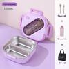 Korean Style 304 Stainless Steel Insulated Lunch Box for Men, Women, Students, and Office Workers