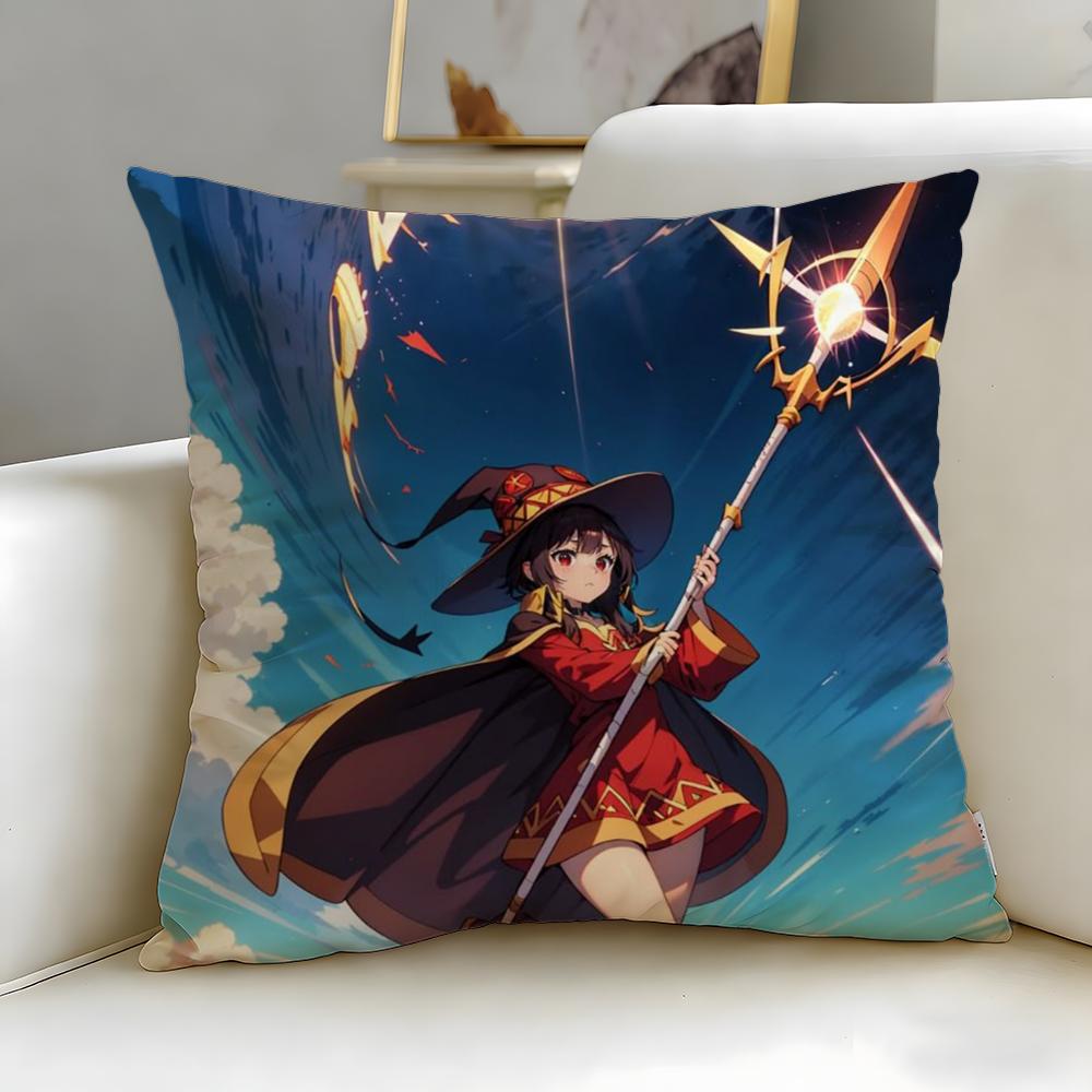 Beliebter Anime-Charakter Megumin Kissenbezug Weich & Leicht zu Waschen – Vielseitig für Sofa, Bett, Reisen Und Büro