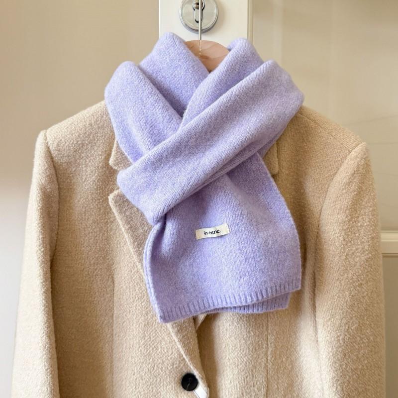 Womens Wool Blend Knit Scarf Thick Warm Long Winter Neck Wrap Students Couples Fashion Accessory