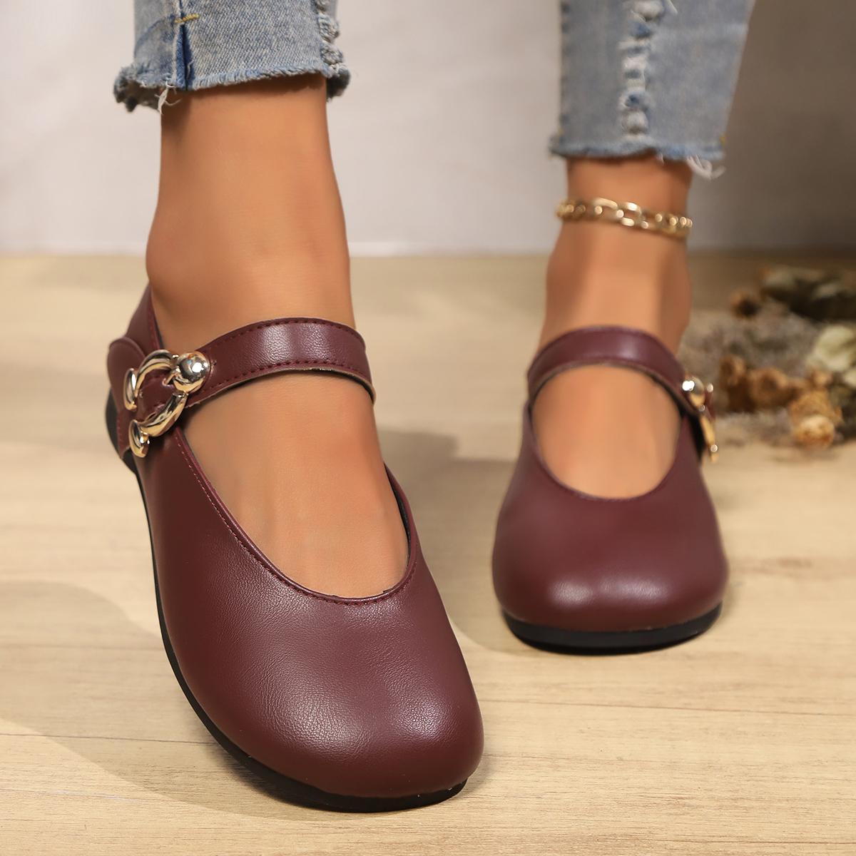 

Fashion New Black Red Women s Barefoot Leather Ballerina Flats Soft Sole Lightweight Casual Loafers Low Heels Luxury Mary Janes Shoes 35