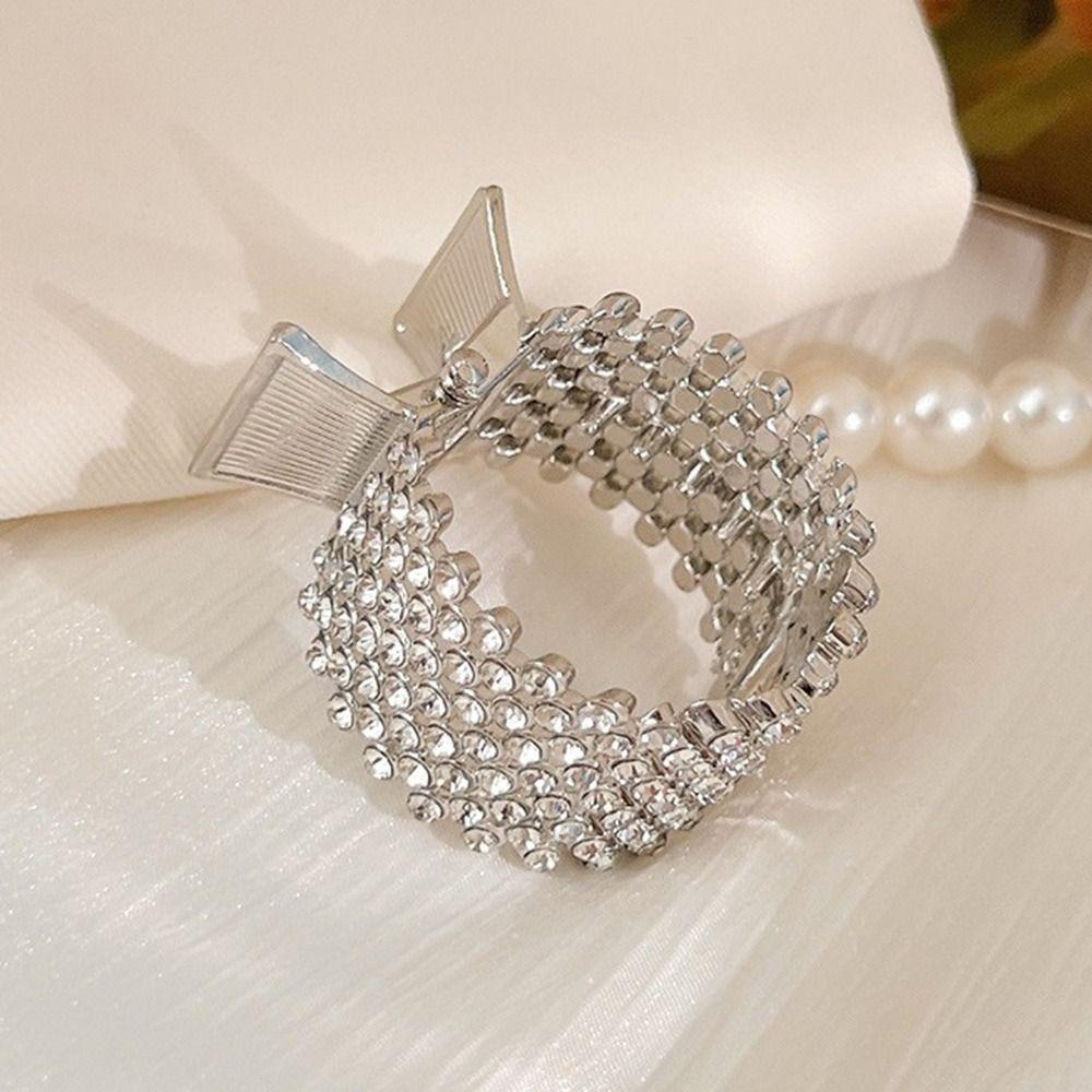 Full Diamond Rhinestone Hair Clip Elegant Shark Hair Claws New Ponytail Holder  Girl
