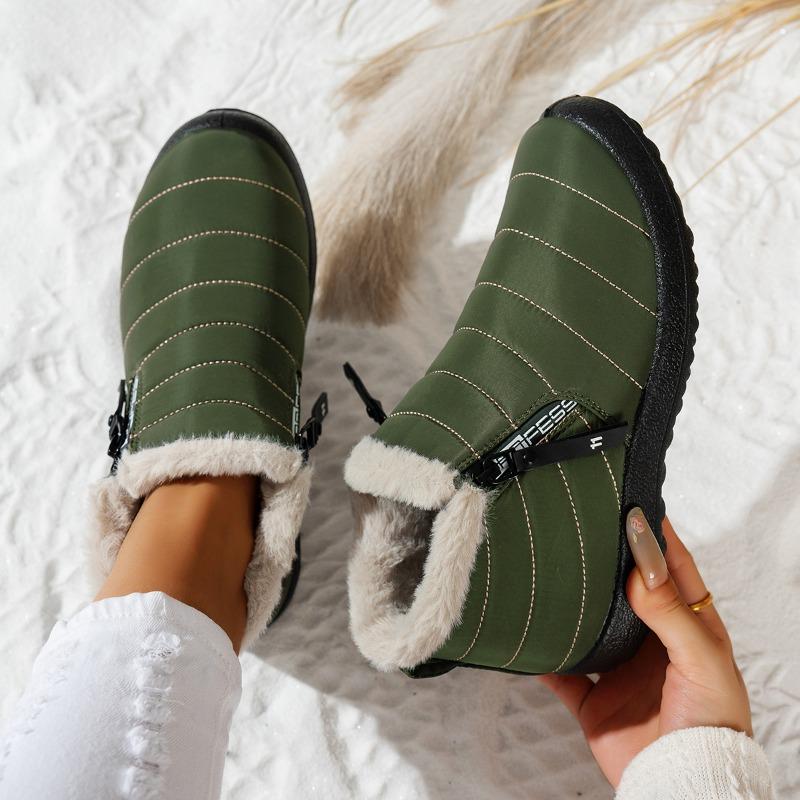 

Зимние новые водонепроницаемые сноубутсы низкие на молнии сбоку нескользящие хлопковые ботинки спортивные уличные 46