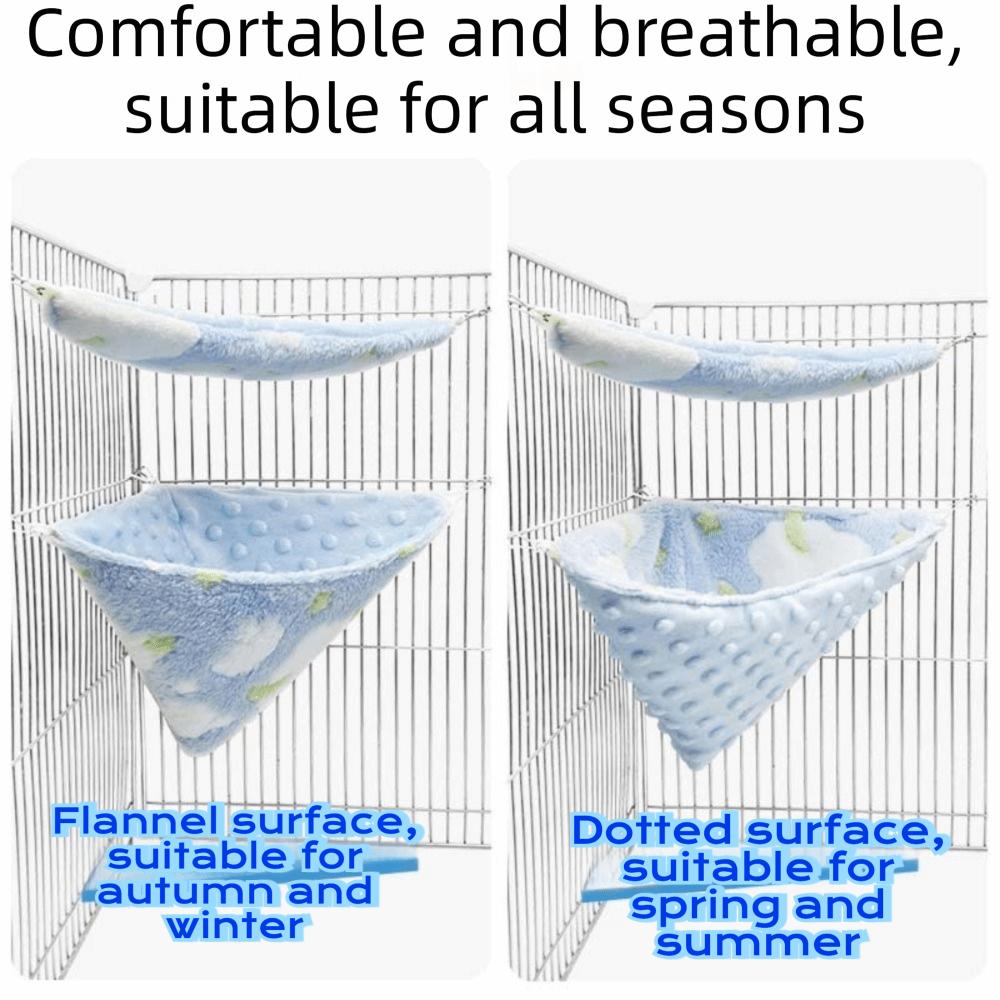 2Pcs/Set Flannel Velvet Sugar Glider Nest Comfort Breathable Pet Hammock Hanging Pet Cage Small Pet Hamster Cage Hamster