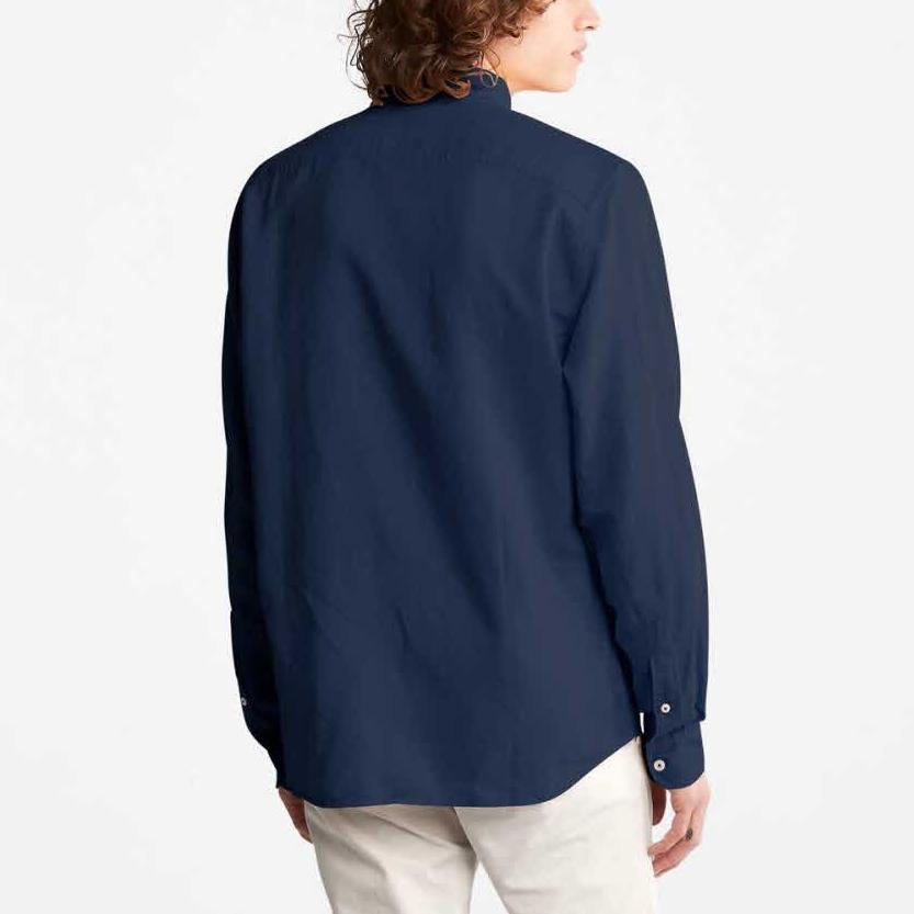 Timberland Casual Fashion Simple Long Sleeve Shirt Men shirts Denim-Blue TB0A24WR2881