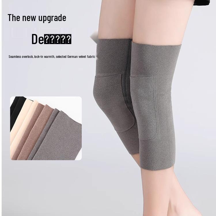Genouillères doublées en polaire de velours pour la protection contre le froid - Unisexe et chauffantes pour personnes âgées pour l'automne/hiver