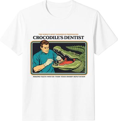 World’s Most Dangerous Job - Crocodile Dentist Graphic Tee Gift Unisex T-Shirt
