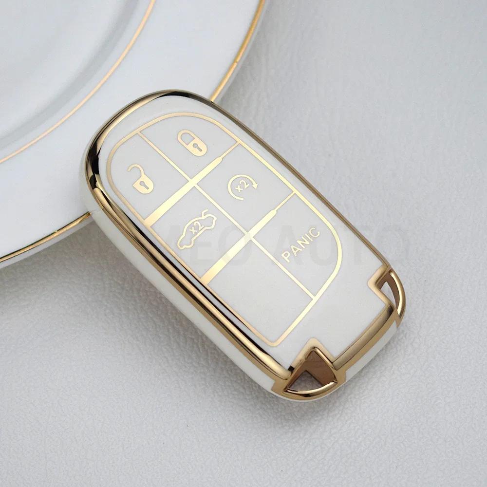 For Jeep Grand Cherokee Chrysler 300C Renegade FIAT Freemont Dodge Ram 1500 Challenger Dart TPU Car Remote Key Case Cover