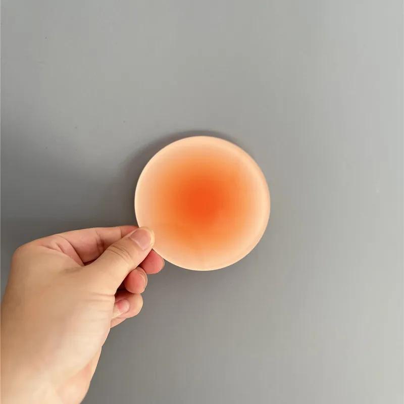 

1 шт. красочные градиентные акриловые подставки под конфеты, декоративные подставки для кофейни, реквизит для съемки в стиле инс, декоративные украшения оранжевый