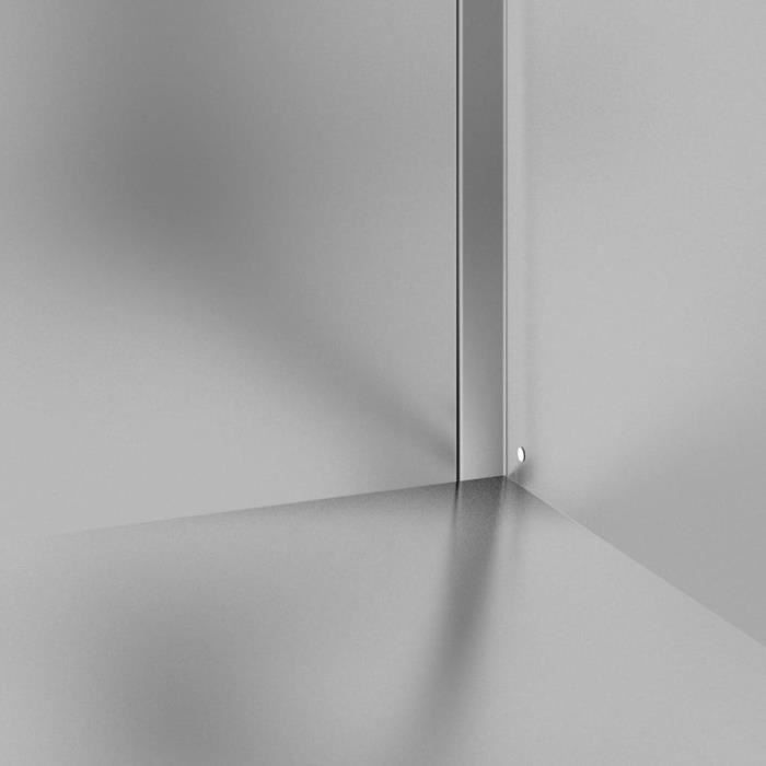 VidaXL Table de travail commerciale avec armoire 60x60x96 cm Inox