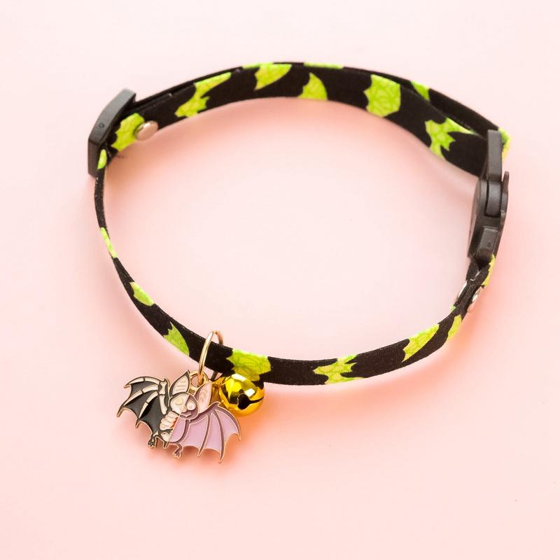 

Halloween Cat Dog Adjustable Collar Bell Pumpkin Ghost Pet Collar Festival Dog Collars Cat Necklace Pet Cat Ornaments Collar M 30-48cm