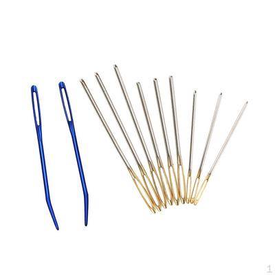 9 Pieces Large-eye Blunt with 2 Bent Tip Tapestry Darning DIY Craft