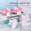 Kawaii Cartoon Kt Cat Wrist Fan Summer Rechargeable Student Children Portable Watch Small Fan Wind Force Usb Fan Kids Gifts