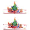 Handcrafted 3D Paper Sculpture Christmas Greeting Card Featuring Cats Design And Recyclable Ecological Friendly Materials