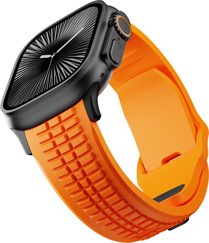 Rubber Watchband For Apple Watch Band Ultra 3 2 1 49mm Sports Silicone Bracelet For iWatch 11 10 9 8 SE 46mm 45mm 44mm Men Strap