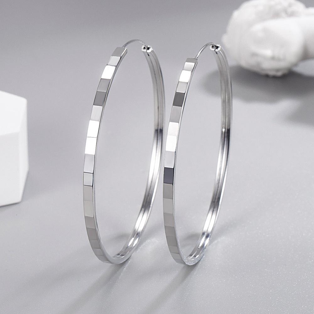 Personalized Trendy Fashionable Square & Round Big Hoop Earrings for Women